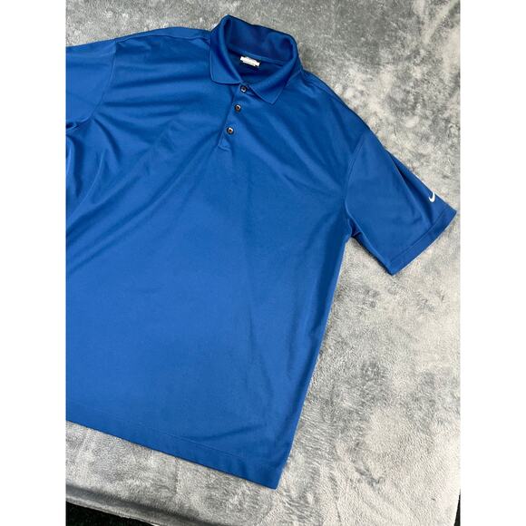 Men’s Nike XL Royal Blue Dri-FIT Golf Polo Shirt – Excellent Condition - Picture 7 of 10